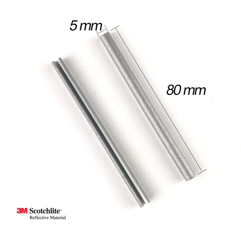 catazer 3M Bicycle Spoke Reflector, Bike Reflective Strips for 360Â° Visibility Easy Install Night Safety Tape Waterproof for Road Mountain, and Kidsâ€™ Bikes (Silver) - Image 2